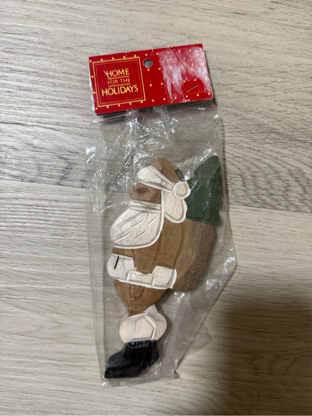Vintage Wooden Santa Claus Decor Christmas Home For The Holidays 6” Wall Hanging